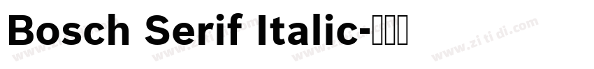 Bosch Serif Italic字体转换